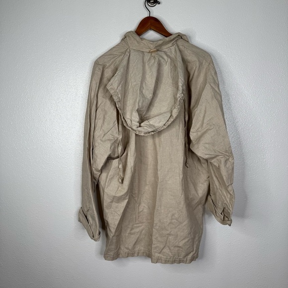 Maralyce Ferree Linen Blend Big Button Jacket Size Medium - Picture 2 of 4